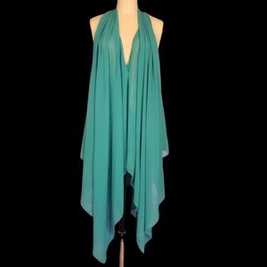 Teal Sheer long flowy guess top